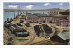 Dockyard workshops and waterfront, Gibraltar by Anonymous