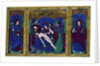 Triptych, champlevé enamel on copper by Anonymous