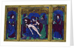 Triptych, champlevé enamel on copper by Anonymous