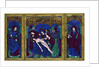 Triptych, champlevé enamel on copper by Anonymous