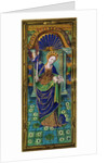 Shutter of a triptych, champlevé enamel on copper by Anonymous