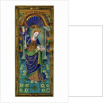Shutter of a triptych, champlevé enamel on copper by Anonymous
