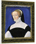 Portrait of a woman, enamel, painted on copper by Leonard Limosin