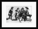 The duel, scene from act I of The Breed of the Treshams by John Rutherford by Anonymous