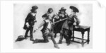 The duel, scene from act I of The Breed of the Treshams by John Rutherford by Anonymous