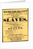 A bill advertising a West Indian slave auction in 1829 by Anonymous