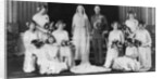 The Duke and Duchess of York surrounded by her eight bridesmaids by Anonymous