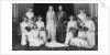 The Duke and Duchess of York surrounded by her eight bridesmaids by Anonymous