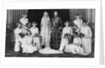 The Duke and Duchess of York surrounded by her eight bridesmaids by Anonymous