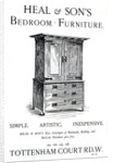 An advertisement for Heal and Son's bedroom furniture by Anonymous