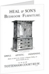 An advertisement for Heal and Son's bedroom furniture by Anonymous