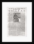 Broadside published on the death of Queen Anne by Anonymous