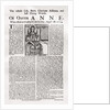 Broadside published on the death of Queen Anne by Anonymous
