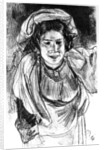 Study of an Italian Girl by Adolph Menzel