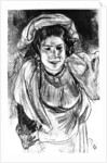 Study of an Italian Girl by Adolph Menzel