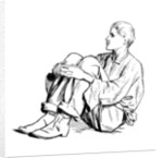 Study of a seated man by Anonymous