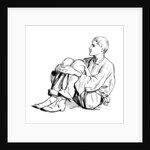 Study of a seated man by Anonymous