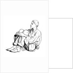 Study of a seated man by Anonymous