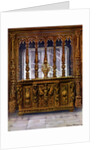 Henry II carved coffer or bahut and oak screen of the same French Period by Edwin Foley