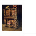 Carved Bourgouignon credence by Edwin Foley