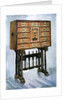 Vargueno cabinet of chestnut, ivory and other materials by Edwin Foley