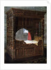 Carved oak bedstead of Jeanne d'Albret by Edwin Foley