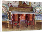 Kneehole writing table and gilt fauteuils by Edwin Foley