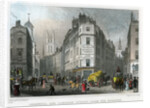 Cornhill and Lombard Street from Poultry, City of London by S Lacey
