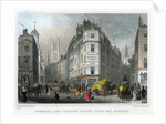 Cornhill and Lombard Street from Poultry, City of London by S Lacey