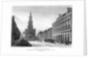 View of the Strand, Westminster, London by H le Keux