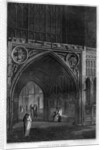 East entrance to Westminster Hall, London by Wallis