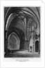 View in the cloisters, showing the entrance to Chapter House, Westminster Abbey, London by R Roffe