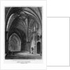 View in the cloisters, showing the entrance to Chapter House, Westminster Abbey, London by R Roffe
