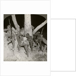 Soldiers leaving a trench for a night raid at Messines, Belgium, World War I by Realistic Travels Publishers