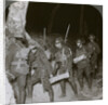 Troops on a night raid leave by a sap for the enemy lines by Realistic Travels Publishers