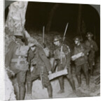 Troops on a night raid leave by a sap for the enemy lines by Realistic Travels Publishers