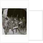 Troops on a night raid leave by a sap for the enemy lines by Realistic Travels Publishers