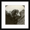 Soldier receiving first aid from a sergeant in a sap, Battle of Peronne, World War I by Realistic Travels Publishers