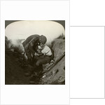 Soldier receiving first aid from a sergeant in a sap, Battle of Peronne, World War I by Realistic Travels Publishers