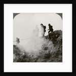 British soldiers advancing under cover of gas and smoke, France, World War I by Realistic Travels Publishers