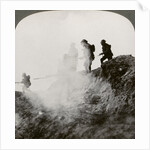 British soldiers advancing under cover of gas and smoke, France, World War I by Realistic Travels Publishers