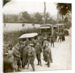Ammunition convoy parked in a Flanders lane awaiting orders, World War I by Realistic Travels Publishers