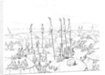 Mandan village, Upper Missouri, America by Myers and Co