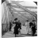 The promenade, Williamsburg Bridge, New York, USA by Excelsior Stereoscopic Tours