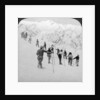 Ascending a steep snowfield, Stevens Glacier, Mount Rainier, Washington, USA by Underwood & Underwood