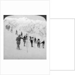 Ascending a steep snowfield, Stevens Glacier, Mount Rainier, Washington, USA by Underwood & Underwood