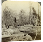 Winter scene, Luna Island, Niagara Falls, New York, USA by Underwood & Underwood