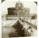 Bridge and Castle of St Angelo, Rome, Italy by Underwood & Underwood
