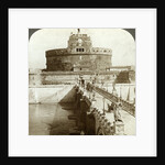 Bridge and Castle of St Angelo, Rome, Italy by Underwood & Underwood
