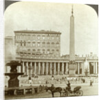 The Vatican Palace from St Peter's Square, Rome, Italy by Underwood & Underwood